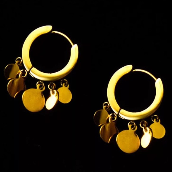 💛Insta 18K gold plated  round tassel earrings - Picture 5 of 5